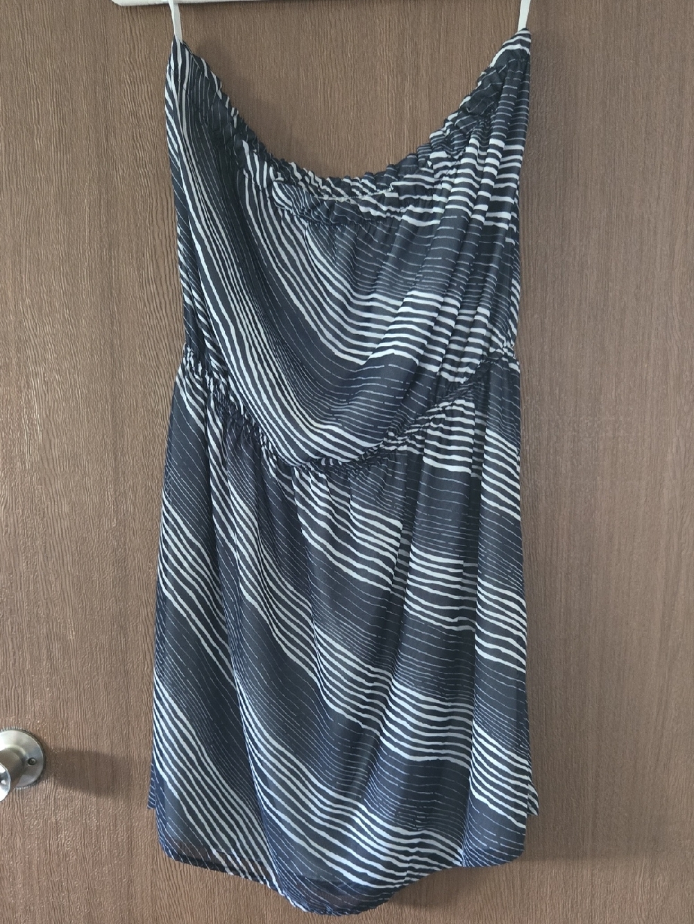 Women’s Navy and White Striped Dress